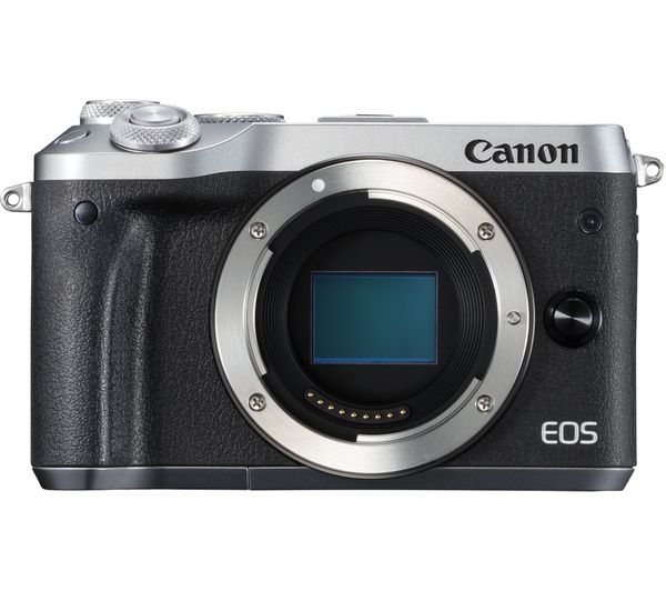 Canon EOS M6 Mirrorless Camera - Silver, Body Only, Silver