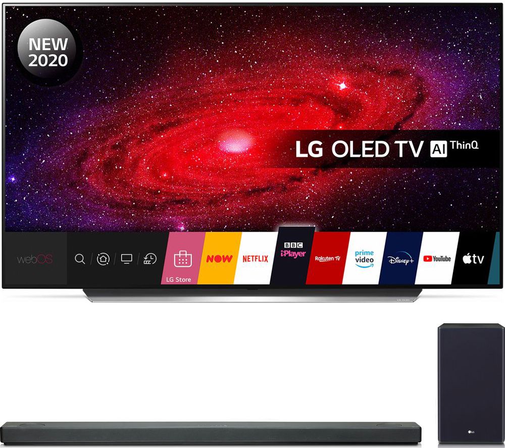 55" LG OLED55CX5LB  Smart 4K OLED TV & SL9YG Wireless Sound Bar Bundle
