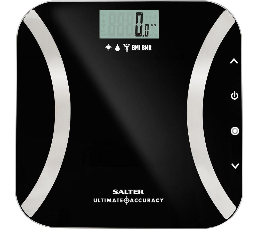 SALTER 9173 BK3R Bathroom Scales - Black, Black