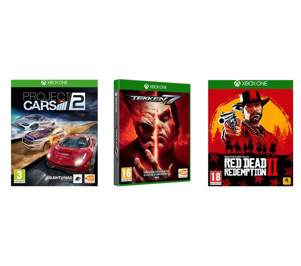 XBOX ONE Red Dead Redemption 2, Tekken 7 & Project Cars 2 Bundle, Red