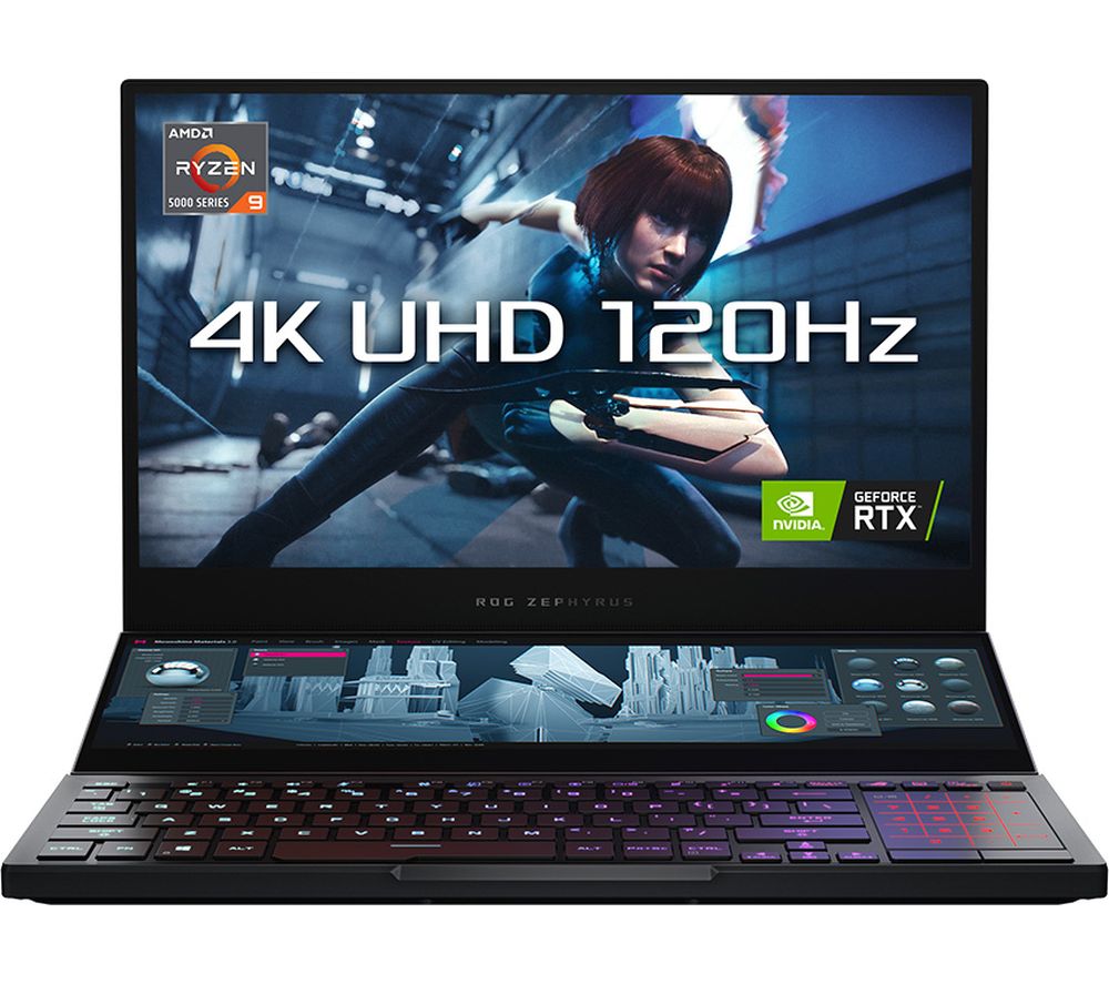 ASUS ROG Zephyrus Duo 15 SE 15.6" Gaming Laptop - AMD Ryzen 9, RTX 3080, 2 TB SSD