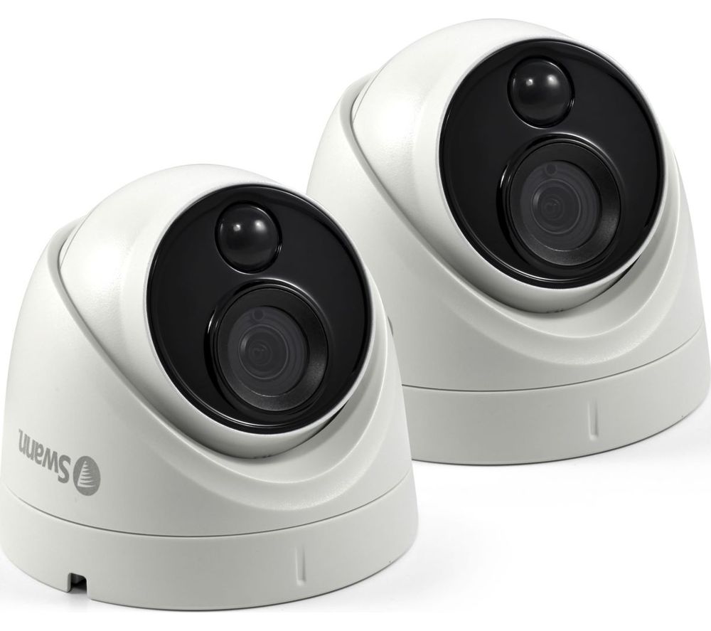 SWANN SWPRO-4KDOMEPK2-EU 4K Ultra HD Add-On Security Cameras - 2 Cameras, White