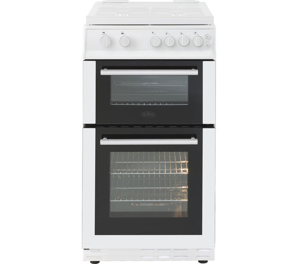 BELLING FS50GTCL 50 cm Gas Cooker - White & Black, White