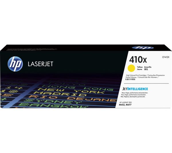 HP 410X High Yield Original LaserJet Yellow Toner Cartridge, Yellow