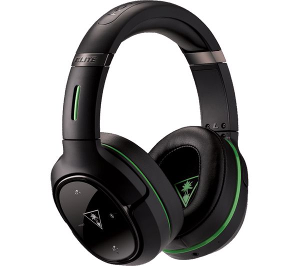 TURTLE BEACH Elite 800X Wireless 7.1 Gaming Headset - Black & Green, Black