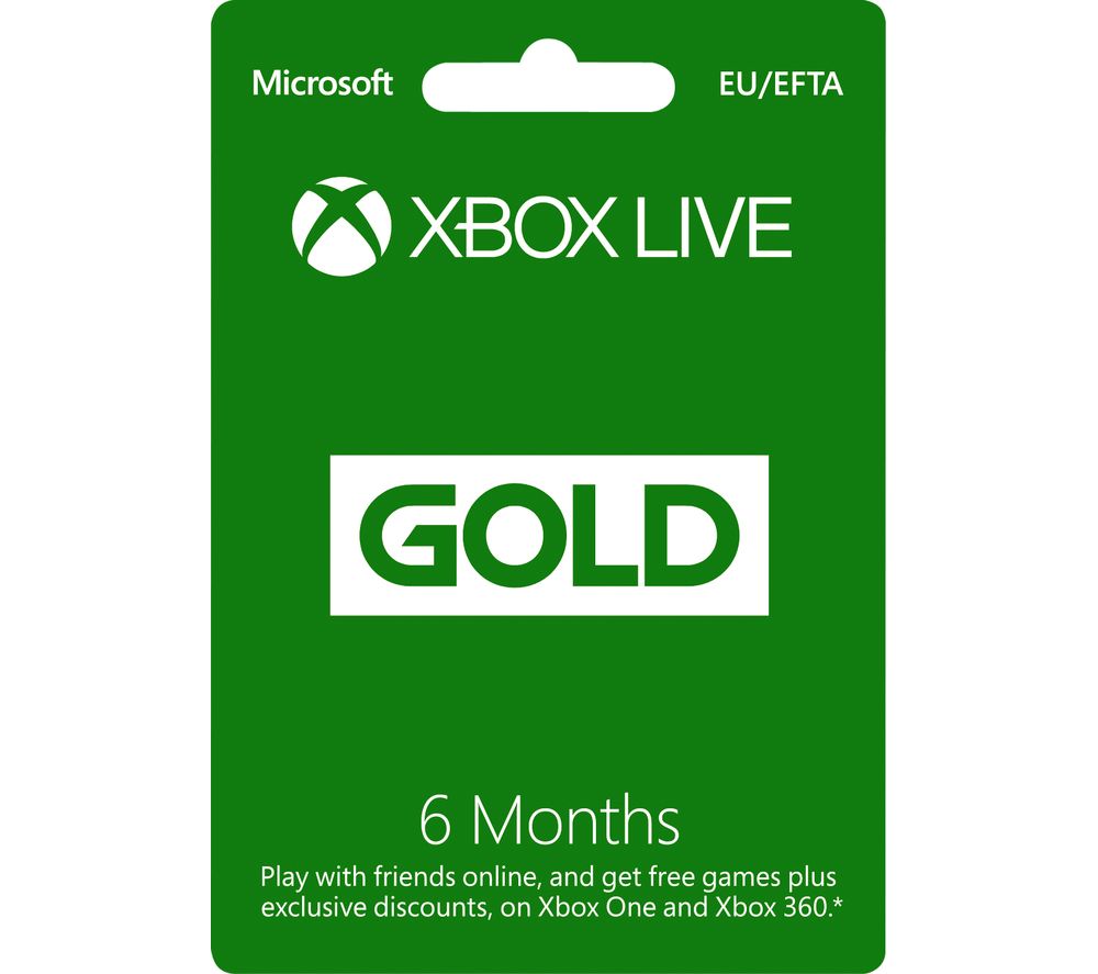 XBOX DIGITAL Xbox Live Gold Membership 6 Month Subscription