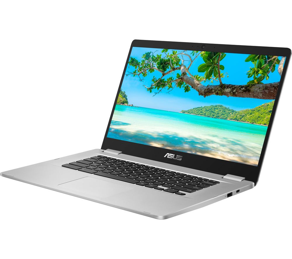 ASUS C523 15.6" Intel®� Celeron Chromebook - 64 GB eMMC, Silver, Silver