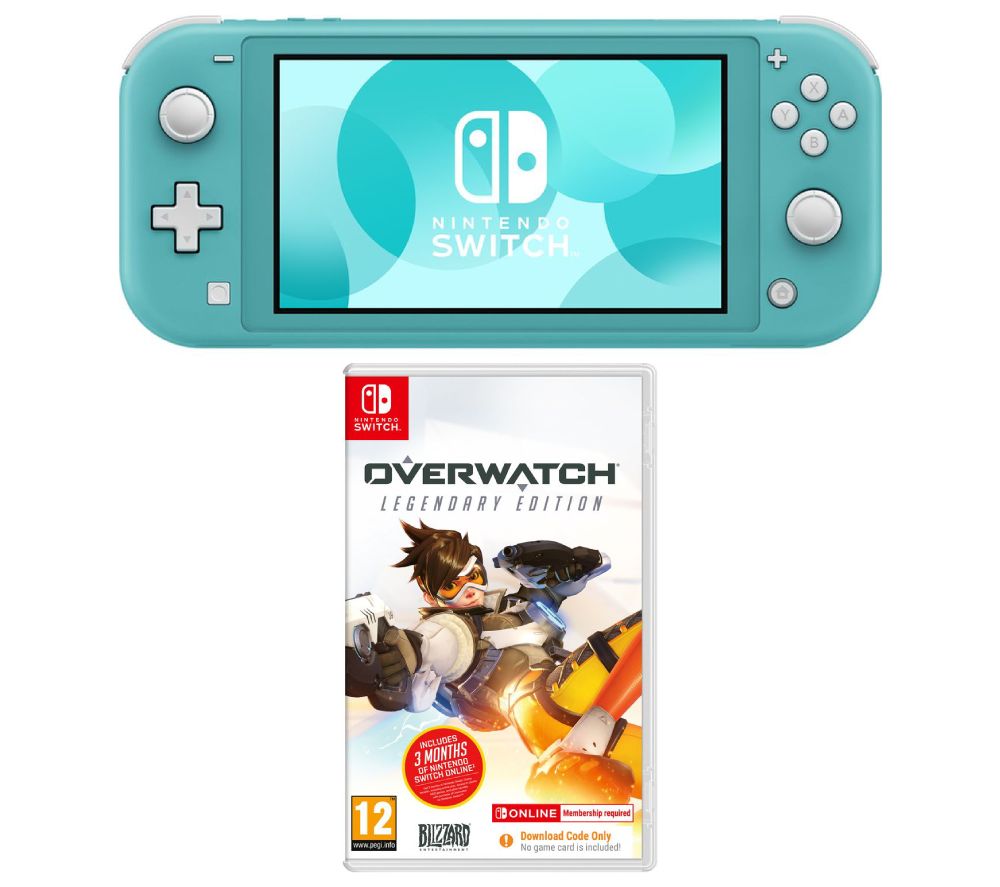 NINTENDO Switch Lite & Overwatch: Legendary Edition Bundle - Turquoise, Turquoise