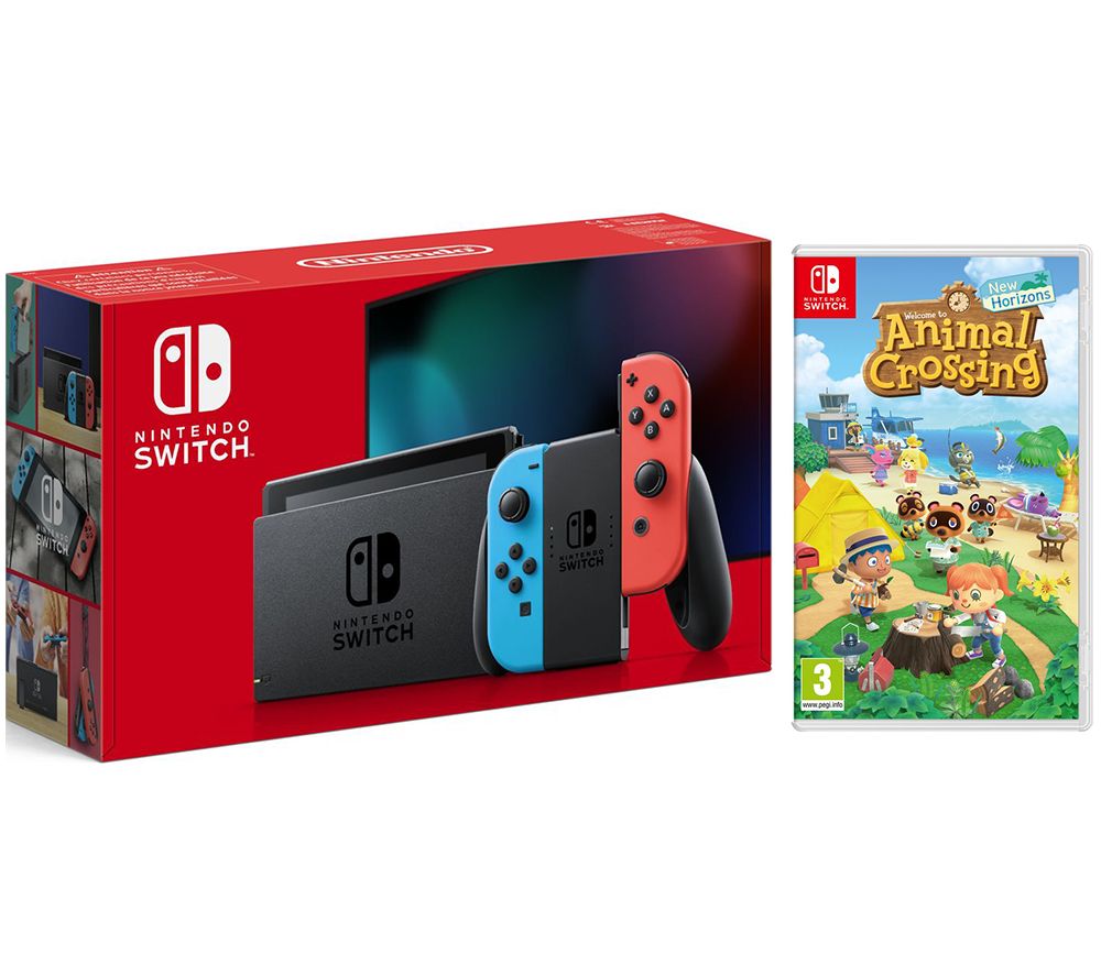 Nintendo Switch Neon & Animal Crossing: New Horizons Bundle