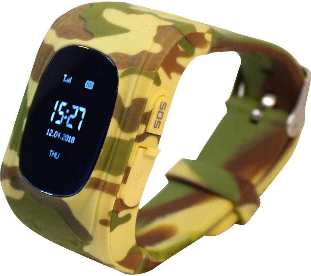 PINIT Intigo P1 Kids Smartwatch - Desert Camouflage, Rubber Strap