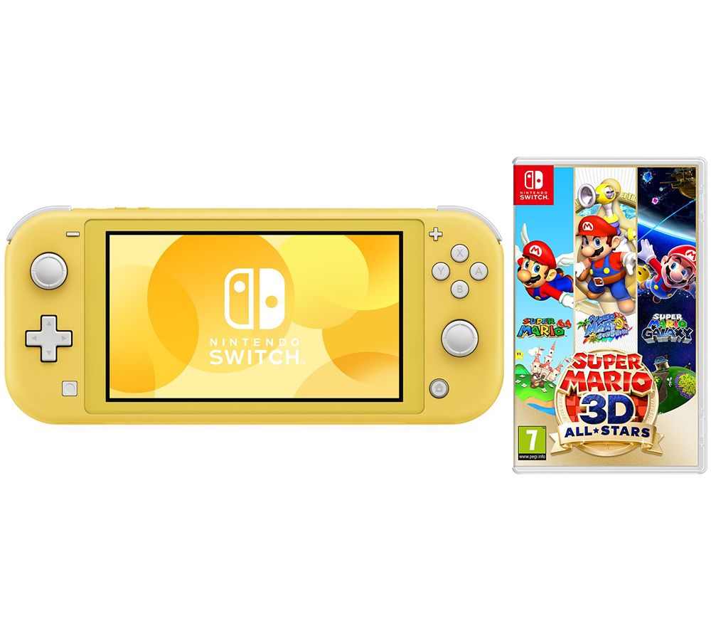 NINTENDO Switch Lite & Super Mario 3D All-Stars Bundle - Yellow, Yellow