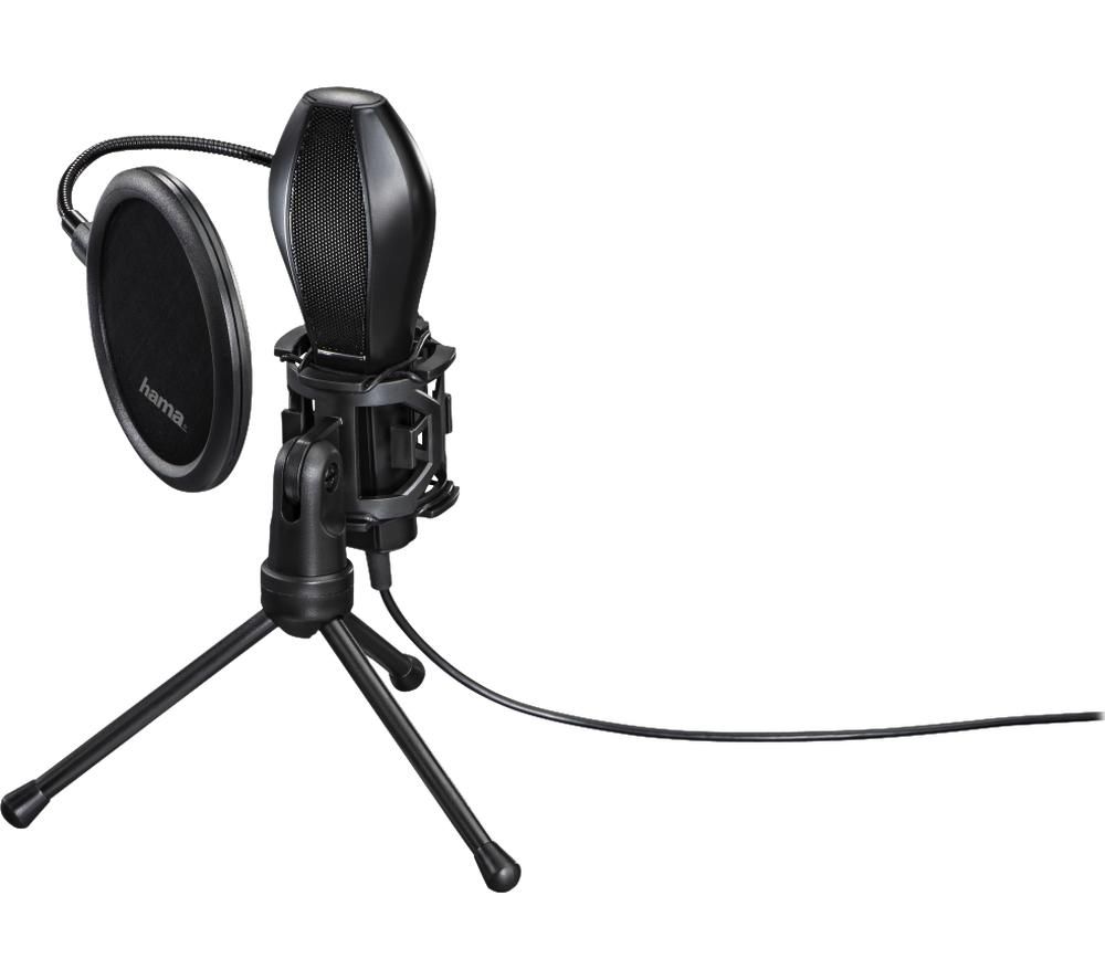 HAMA MIC-USB Stream USB Microphone - Black, Black