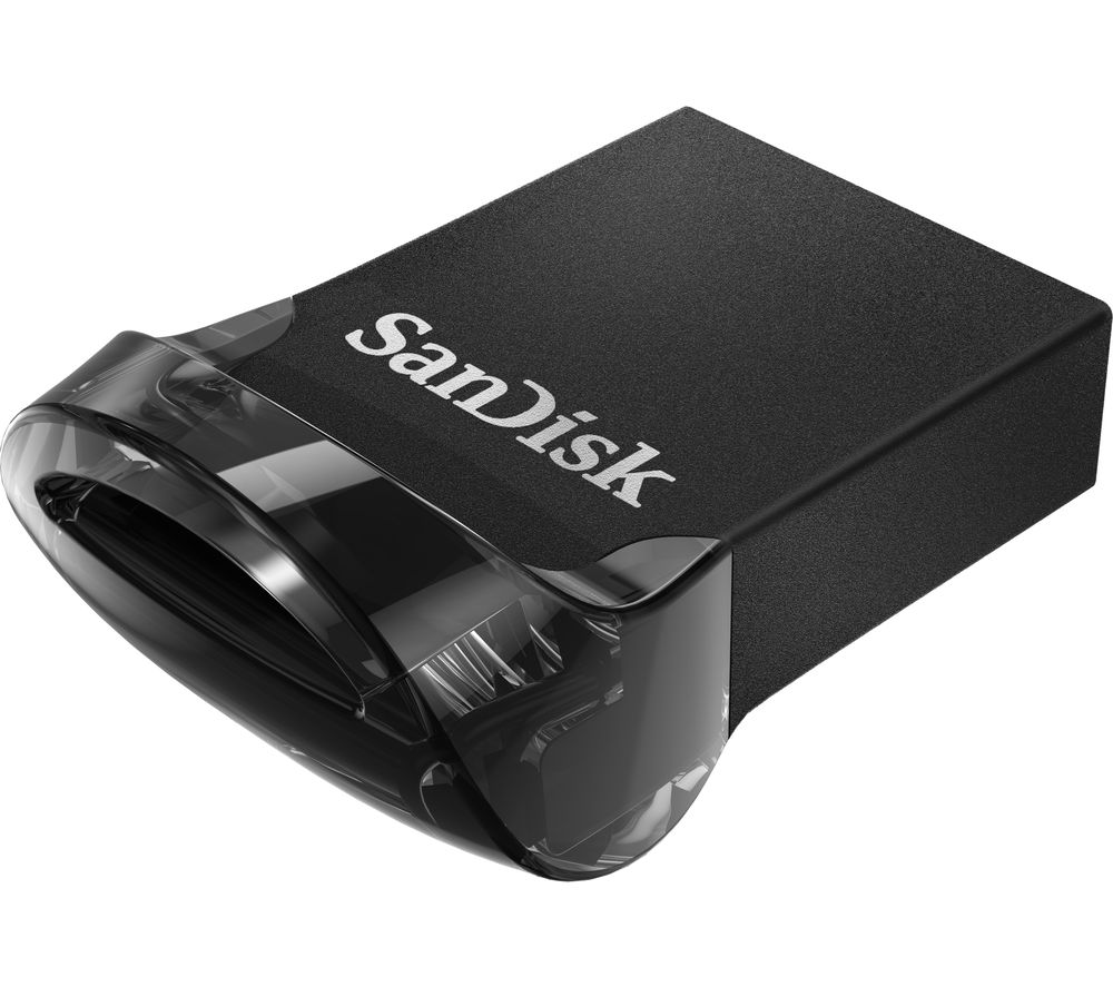 SANDISK Ultra Fit USB 3.1 Memory Stick - 256 GB, Black, Black