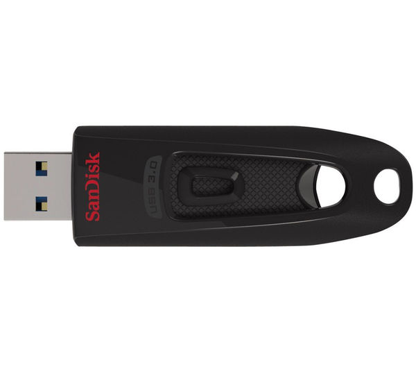 SANDISK Ultra USB 3.0 Memory Stick - 64 GB, Black, Black