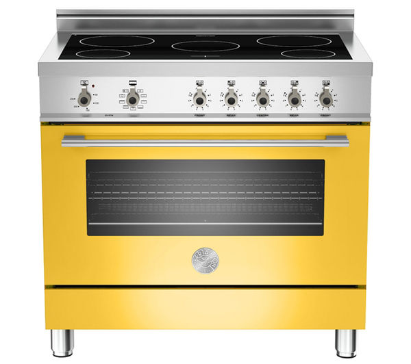 BERTAZZONI Professional 90 X90INDMFEGI Electric Induction Range Cooker - Yellow, Yellow