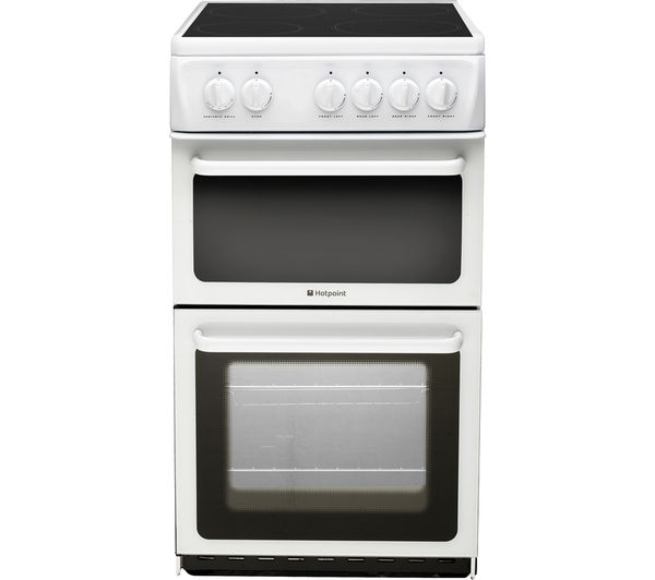 HOTPOINT HAE51PS Electric Ceramic Cooker - White, White