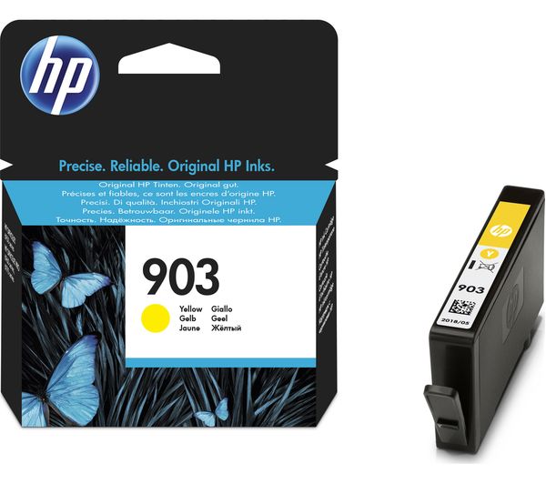 HP 903 Yellow Ink Cartridge, Yellow