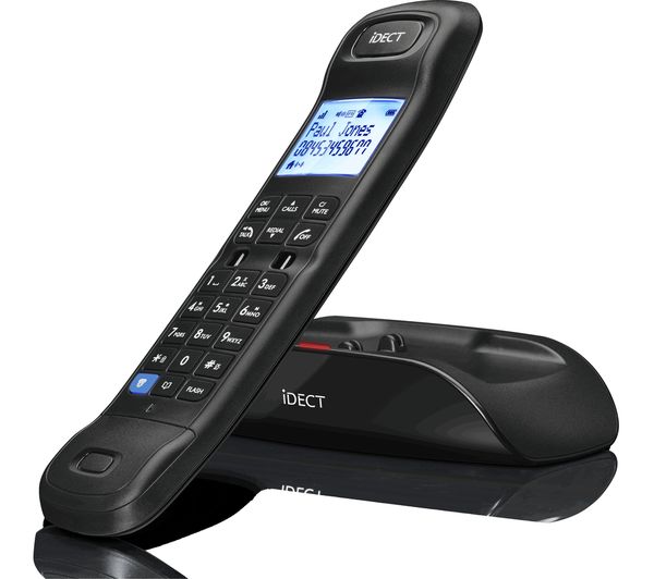I-DECT Loop Lite Plus Call Blocker Cordless Phone with Answering Machine - Twin Handset, Black