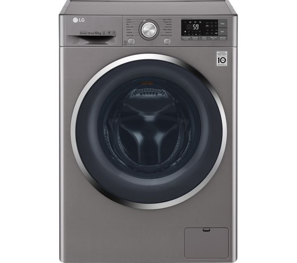 LG FH4U2JCN8 Smart 10 kg 1400 Spin Washing Machine - Graphite, Graphite