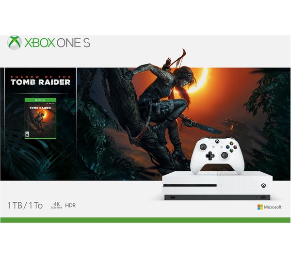 MICROSOFT Xbox One S with Shadow of the Tomb Raider
