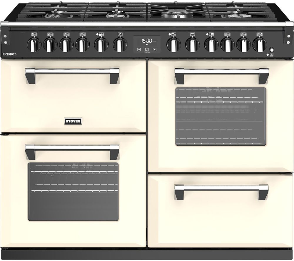 STOVES Richmond S1100DF 110 cm Dual Fuel Range Cooker - Cream, Cream