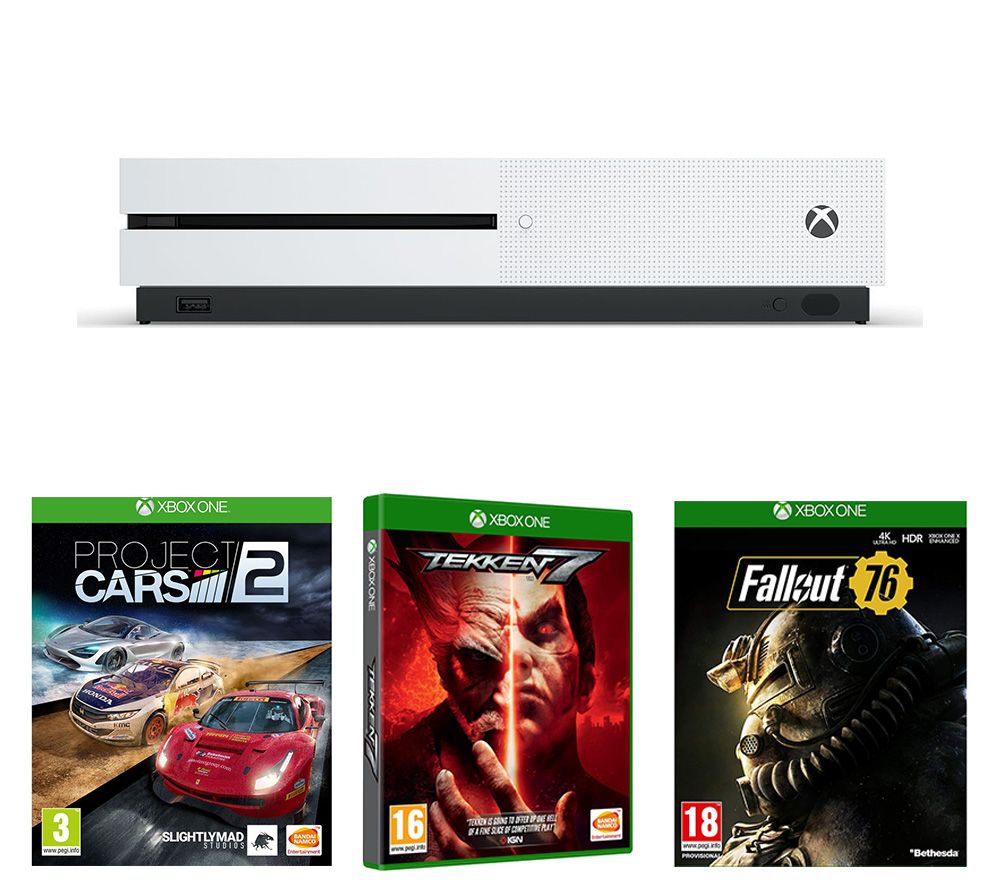 MICROSOFT Xbox One S, Fallout 76, Project Cars 2 & Tekken 7 Bundle