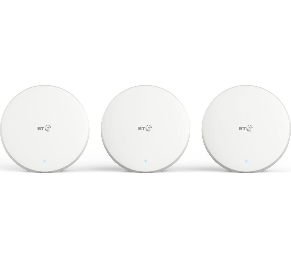 BT Mini Whole Home WiFi System - Triple Unit, White