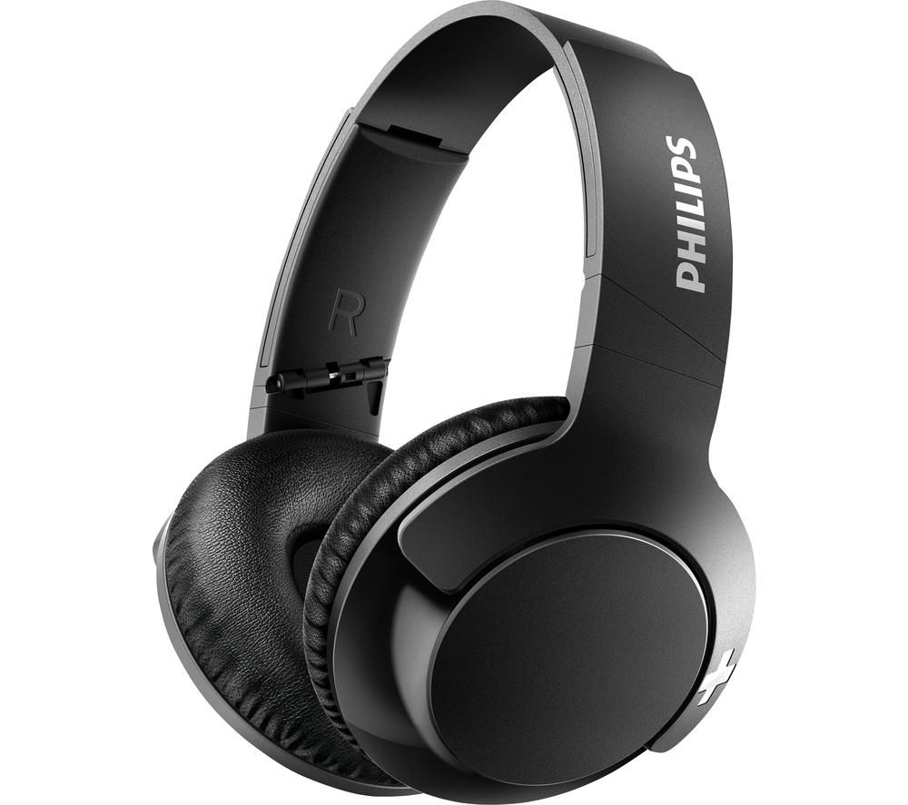 PHILIPS BASS SHB3175BK Wireless Bluetooth Headphones - Black, Black