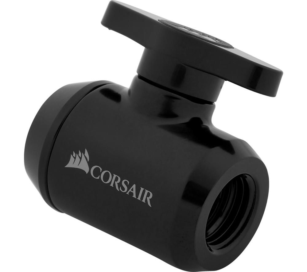 CORSAIR Hydro X Series XF Ball Valve - G1/4", Black, Black