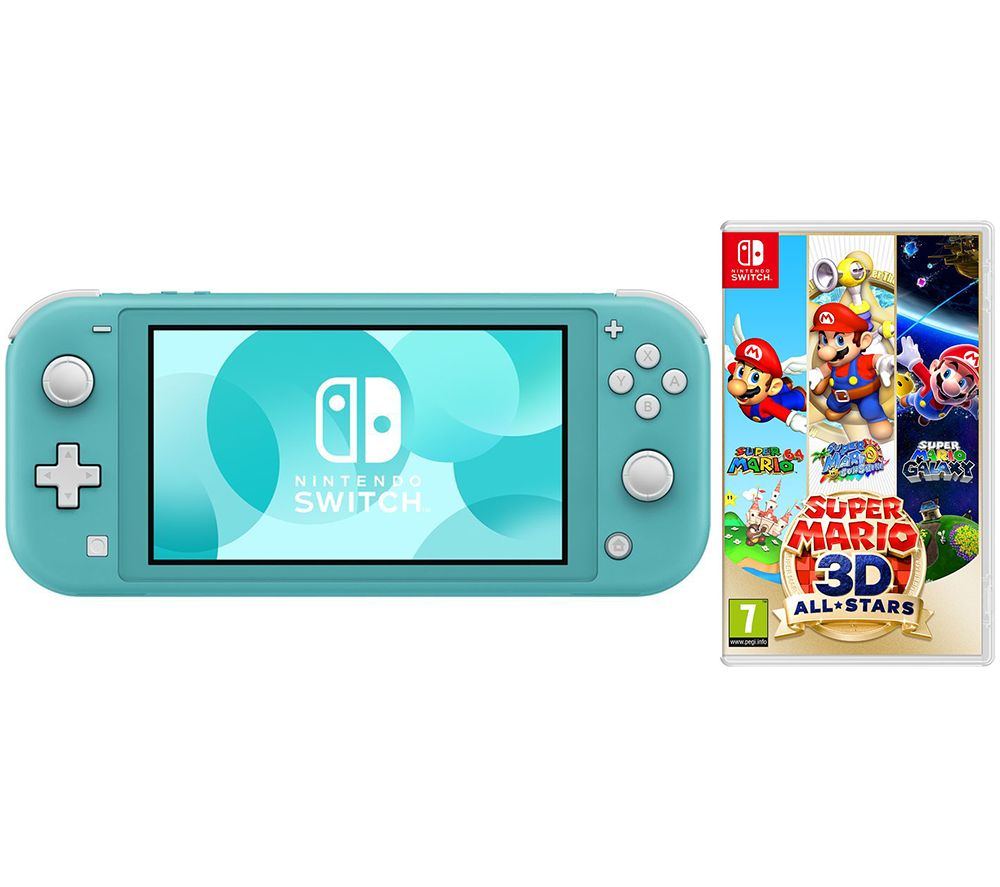 NINTENDO Switch Lite & Super Mario 3D All-Stars Bundle - Turquoise, Turquoise