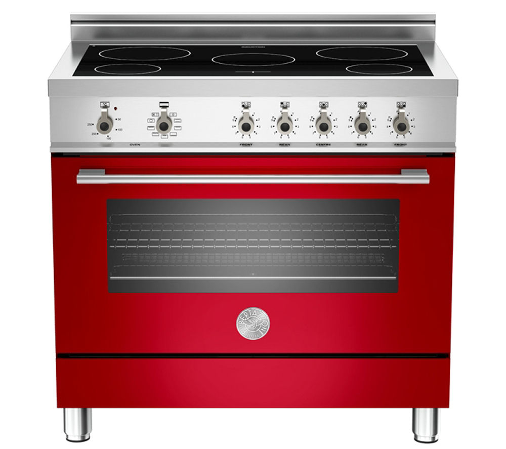 BERTAZZONI Professional 90 X90INDMFERO Electric Induction Range Cooker - Red, Red