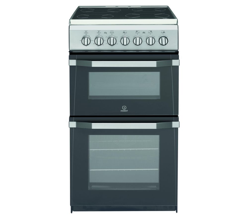 INDESIT IT50C1 S 50 cm Electric Cooker - Silver, Silver