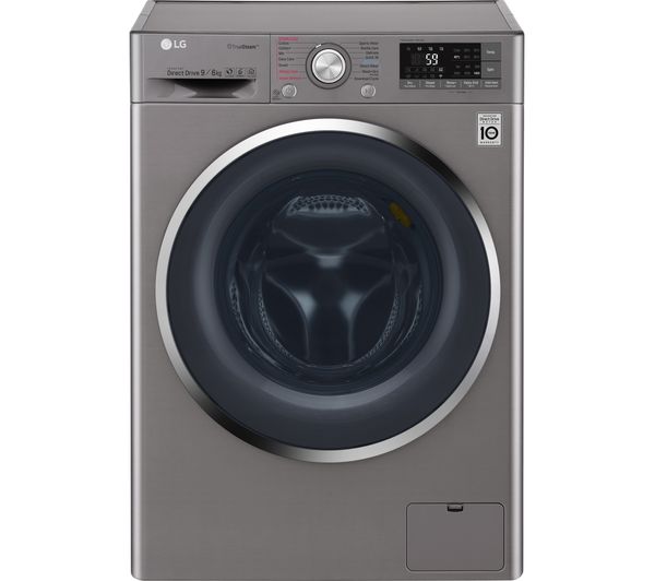 LG Washer Dryer J 8 Series F4J8FH2S Smart 9 kg  - Shiny Steel, Graphite