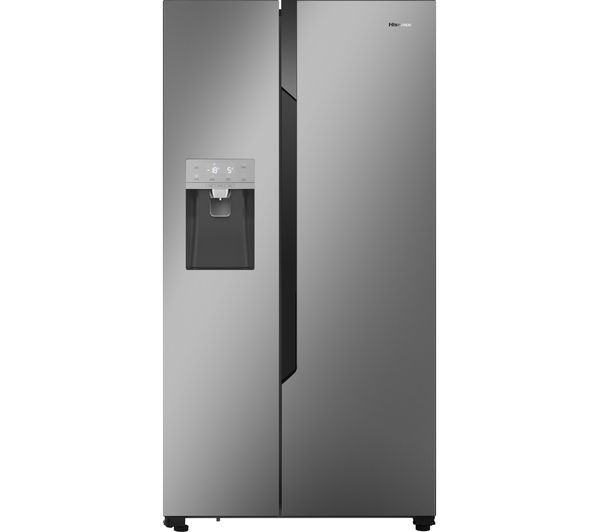 HISENSE American-Style Fridge Freezer Silver RS694N4TD1, Silver