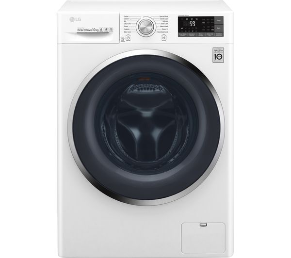 LG FH4U2JCN2 Smart 10 kg 1400 Spin Washing Machine - White, White