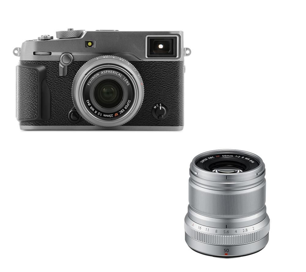 FUJIFILM X-Pro2 Mirrorless Camera, 23 mm f/2 Lens & Fujinon XF 50 mm f/2 WR Standard Prime Lens Bundle - Graphite, Graphite