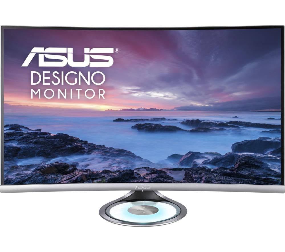 ASUS Designo MX32VQ Quad HD 31.5 Curved VA Monitor - Black & Grey, Black