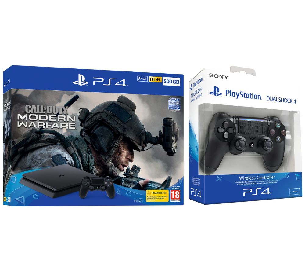 SONY PlayStation 4 with Call of Duty Modern Warfare & DualShock 4 V2 Wireless Controller Bundle