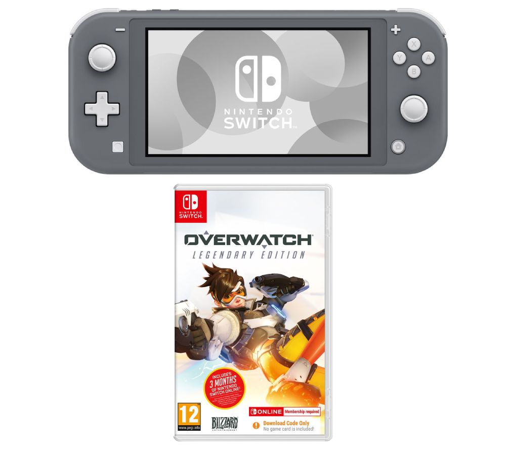 NINTENDO Switch Lite & Overwatch: Legendary Edition Bundle - Grey, Grey