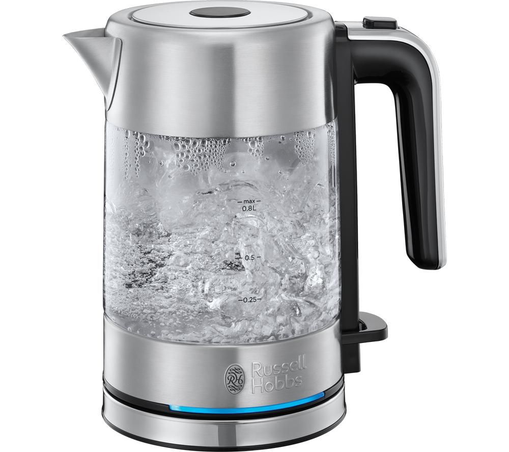 RUSSELL HOBBS Compact Home 24191 Jug Kettle - Glass & Stainless Steel, Stainless Steel