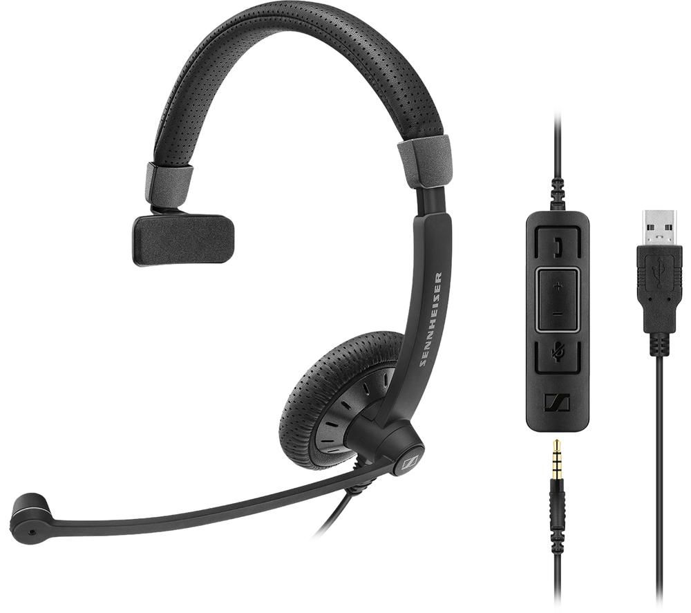 SENNHEISER SC 45 USB MS Headset - Black, Black