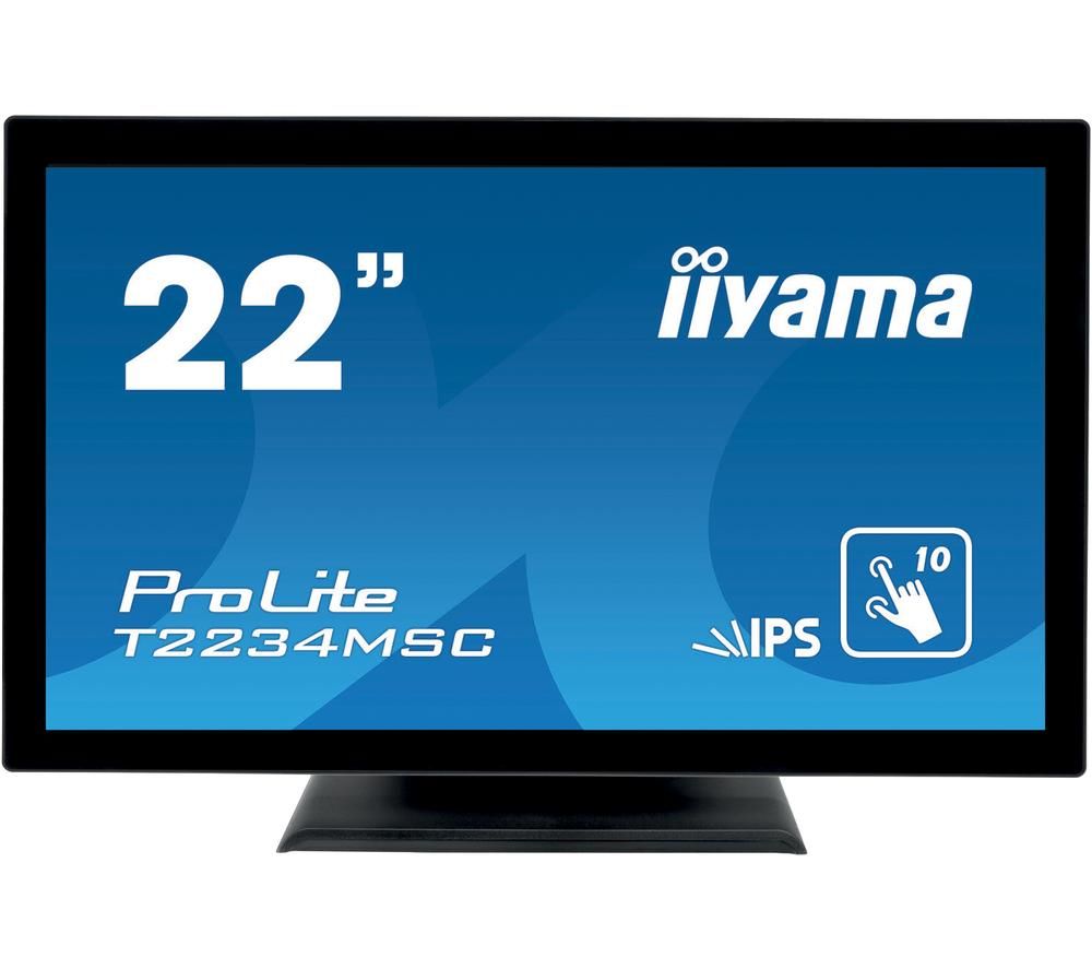 IIYAMA ProLite T2234MSC-B6X Full HD 22 IPS LCD Touchscreen Monitor - Black, Black