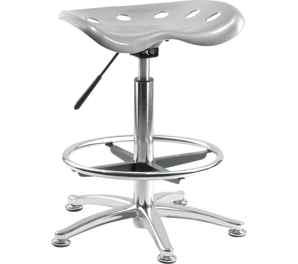 TEKNIK OF5004-ST SL Polypropylene Chair - Silver, Silver