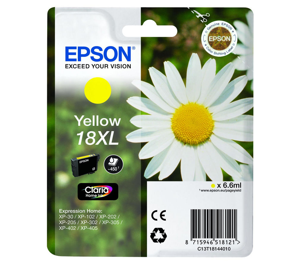 EPSON Daisy T1814 XL Yellow Ink Cartridge, Yellow