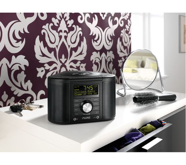 PURE Chronos CD Series II DAB Clock Radio - Black, Black