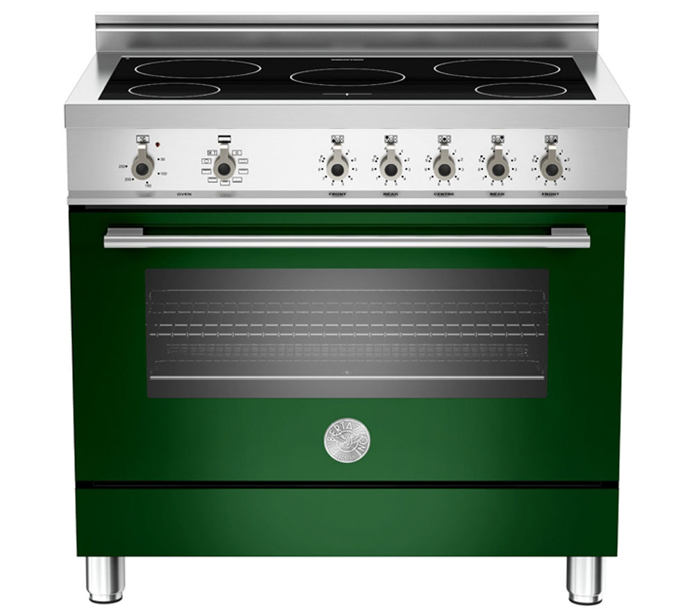 BERTAZZONI Professional 90 X90INDMFEVE Electric Induction Range Cooker - Green, Green