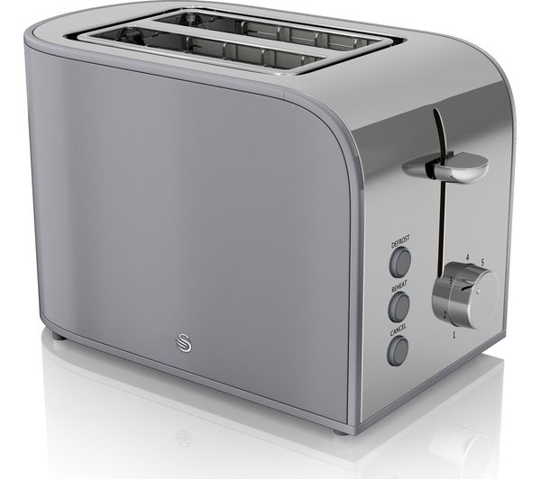 SWAN Retro ST17020GRN 2-Slice Toaster - Grey, Grey