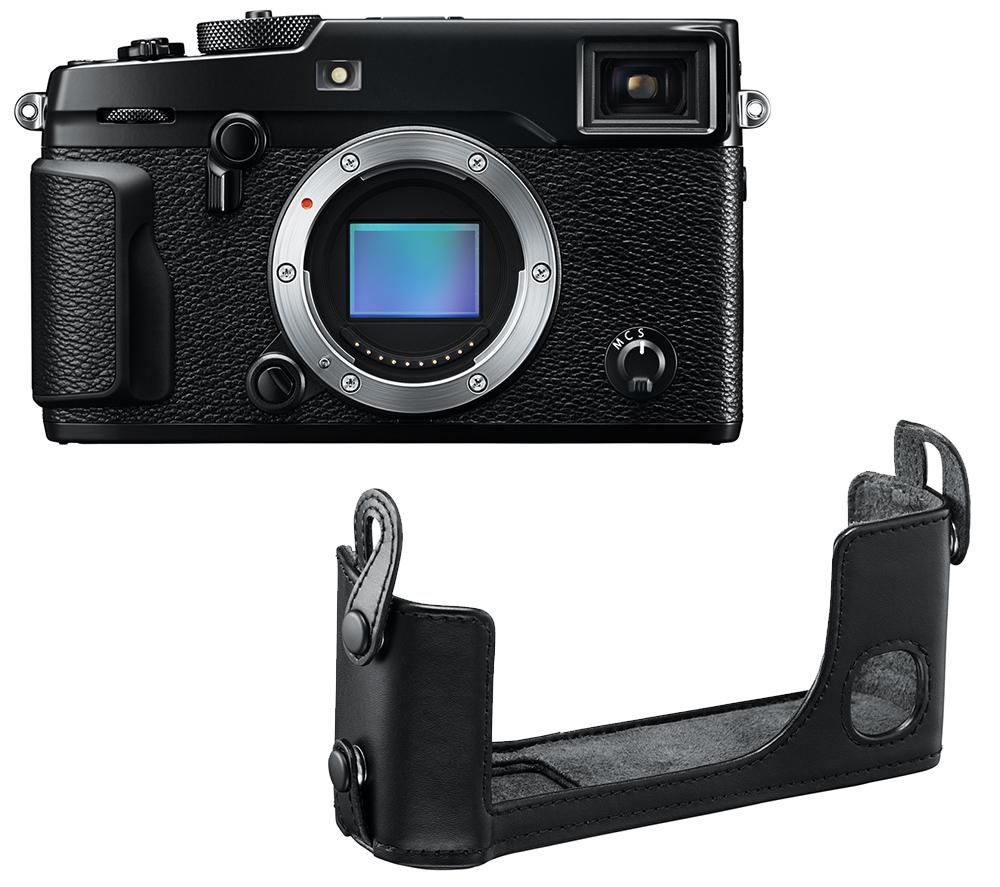 FUJIFILM X-Pro2 Mirrorless Camera & Genuine Leather Camera Case, Black