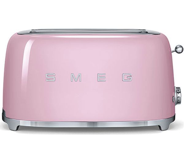 SMEG TSF02PKUK 4-Slice Toaster - Pink, Pink