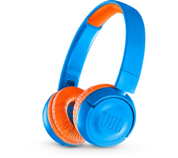 JBL JR300BT Wireless Bluetooth Kids Headphones - Rocker Blue, Blue
